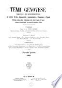 Temi genovese, raccolta di giurisprudenza