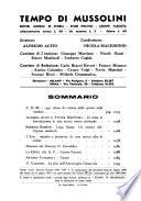Tempo di Mussolini sintesi mensile di storia, studi politici, azione fascista: organo ufficiale del Centro milanese per lo studio del problema e braico