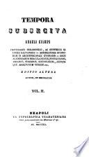 Tempora subseciva Angeli Ciampi