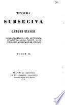 Tempora subseciva Angeli Ciampi