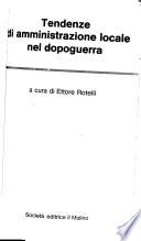 Tendenze di amministrazione locale nel dopoguerra