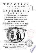Teocrito volgarizzato da Antonmaria Salvini gentiluomo fiorentino