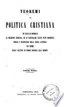 Teoremi di politica cristiana