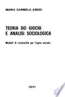 Teoria dei giochi e analisi sociologica
