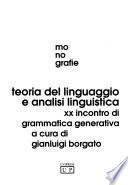 Teoria del linguaggio e analisi linguistica