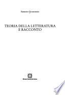 Teoria della letteratura e racconto
