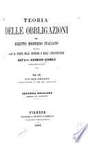 Teoria delle obbligazioni nel diritto moderno italiano
