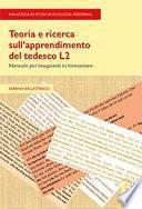 Teoria e ricerca sull’apprendimento del tedesco L2