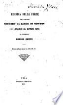 Teorico delle forze che agiscono secondo la legge di Newton e sua applicazione alla elettricità statica