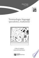 Terminologia, linguaggi specialistici, traduzione