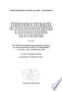 Territorio e feudalità nel Mezzogiorno rinascimentale