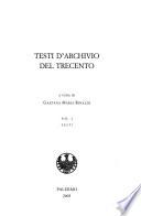Testi d'archivio del Trecento