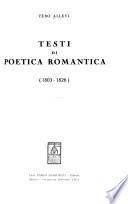 Testi di poetica romantica (1803-1826)