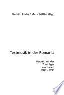 Textmusik in der Romania