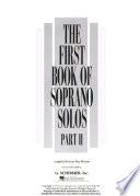 The First Book of Soprano Solos