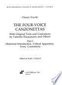 The Four-Voice Canzonettas with Original Texts and Contrafacta by Valentin Haussmann and Others, Part 1