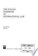 The italian yearbook of international law