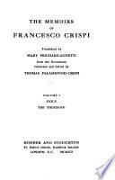 The Memoirs of Francesco Crispi