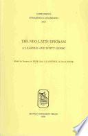 The Neo-Latin Epigram