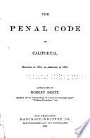 The Penal Code of California