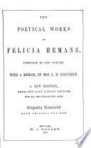 The Poetical Works of Felicia Hemans