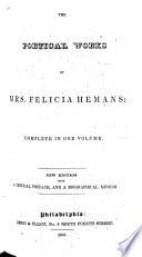 The Poetical Works of Mrs. Felicia Hemans