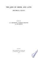 The Uses of Greek and Latin