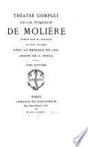Théatre complet de J.-B. Poquelin de Molière