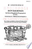 Theoremata theologico juridica de restitutione