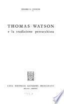 Thomas Watson e la tradizione petrarchista