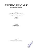 Ticino ducale: Gian Galeazzo Maria Sforza, Reggenza di Bona di Savoia. t. 1. 1476-1477. t. 2. 1478. t. 3. 1479-1480
