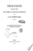 Tigranate racconto storico dei tempi di Giuliano apostata del p. Gio. Giuseppe Franco