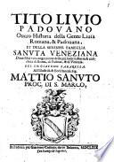 Tito Livio Padovano, overo historia della gente Livia