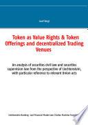 Token come Diritti di Valore &Offerte a Token e Centri Commerciali Decentralizzati