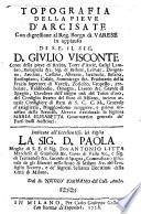 Topografia della pieve d'Arcisate con digressione al borgo di Varese