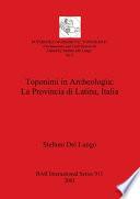 Toponimi in archeologia