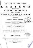 Totius latinitatis lexicon
