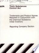 Toxic Substances Control Act (TSCA) chemical substance inventory