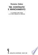Tra continuita' e rinnovamento