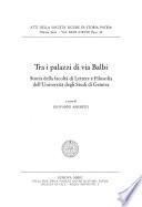 Tra i palazzi di via Balbi