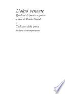 Tradizioni della poesia italiana contemporanea