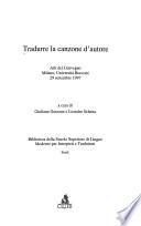 Tradurre la canzone d'autore