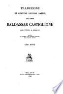 Traduzione di quattro lettere latine (di lui) col testo a fronte seguita da quattro altre originali italiane del medesimo