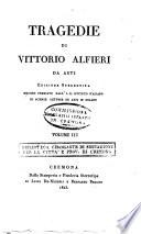 Tragedie di Vittorio Alfieri da Asti