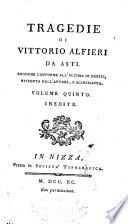 Tragedie di Vittorio Alfieri da Asti