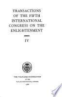 Transactions of the Fifth International Congress on the Enlightenment