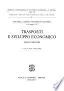 Trasporti E Sviluppo Economico