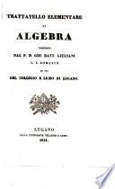 Trattatello elementare di algebra