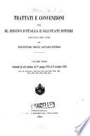 Trattati e convenzioni fra il regno d'Italia e gli altri stati