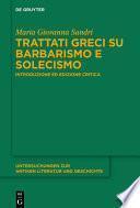 Trattati greci su barbarismo e solecismo